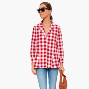💙 Tuckernuck Pomander Place Apple Red Gingham Scarlett Shirt 💙